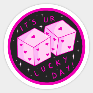 Sarcastic Pink Dice Sticker